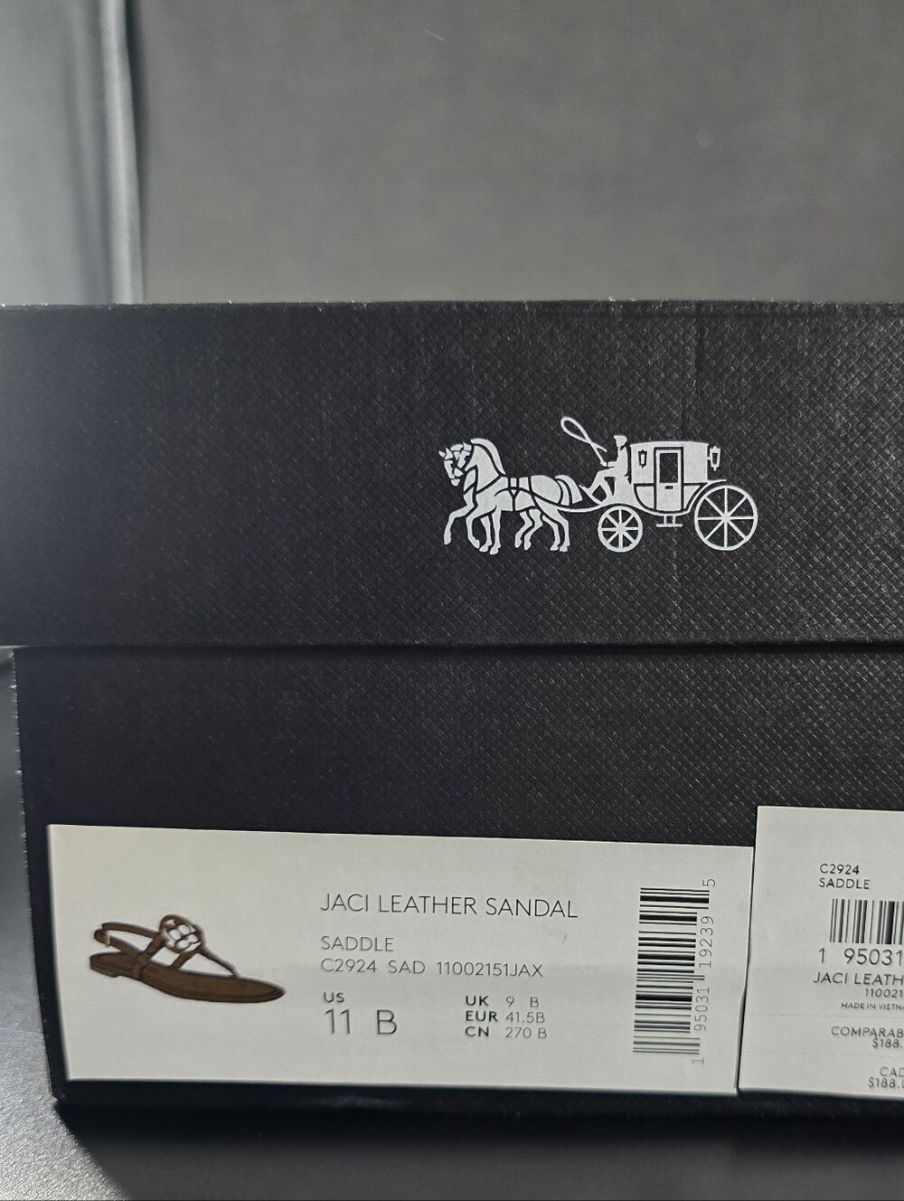 COACH Jaci Leather Sandal – Saddle – Women’s Size 11 – New in Box - Picture 10 of 10